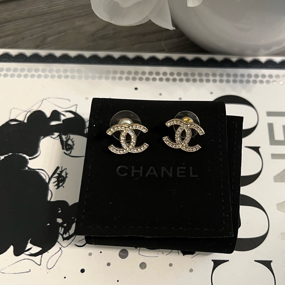 Chanel CC Classic Stud Earrings